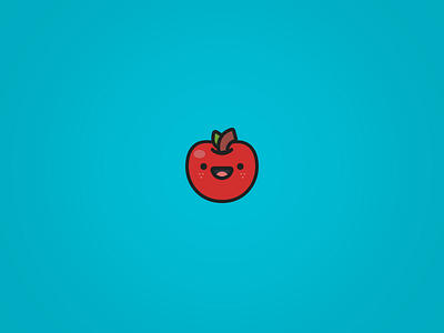 Apple Icon. 64by64 64x64 aniconaday apple design flat fruit icon iconaday redapple