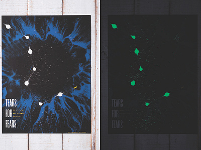 Tears for Fears Poster concertposter gig poster glow glow in the dark screenprint silk screen