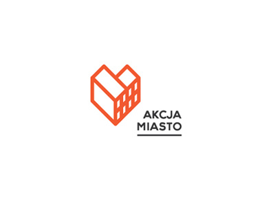 Akcja Miasto branding building city heart home house logo love street