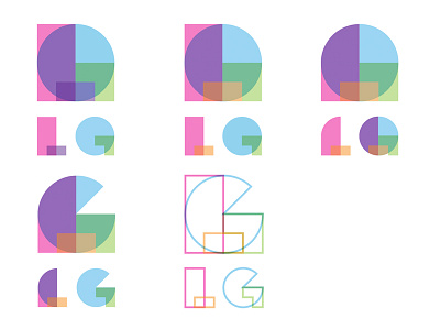 LG logo concepts design geometric logo vector