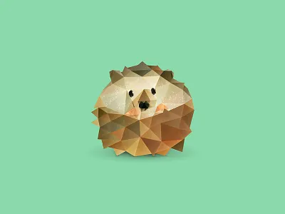 Hedgehog. (Heggy) animal animals cute animals hedgehog low poly low polygon photoshop photoshop cc porcupine vector vector art