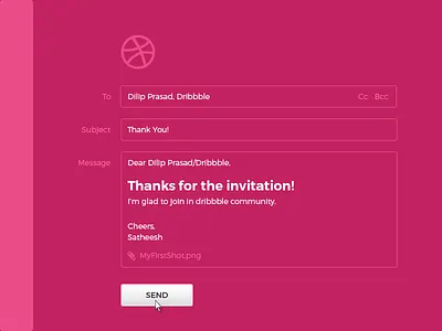 Debut clean creativity debut dribbble email flat form message photoshop ui
