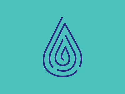 Plumber's Mark fingerprint logo mark maze plumbing thumbprint water drop