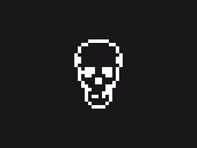 Pixskull black bw dead erik pixel scad skull wagner white