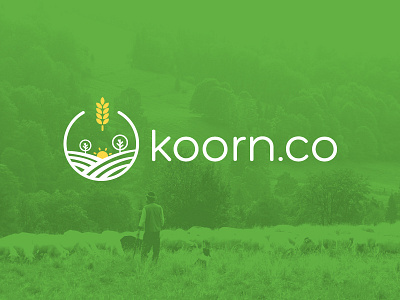 Koorn.co agriculture clean food life logo simple