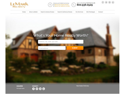 Landing Page & Lead Capture Form idx website landing page real estate realtor