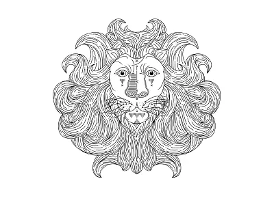 WIP Lion linework ion tattoo lion lion art lion head lion vector