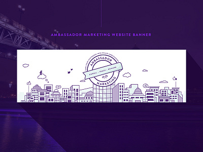 Ambassador Banner Marketing Website Banner ambassador line art marketing pastel purple web banner