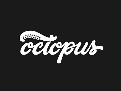 Octopus Final letter lettering logo octopus script type typography