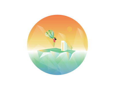 Hot Air Balloon Flight graphic design hot air balloon illustration kids vector