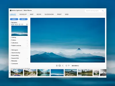 Adobe Lightroom redesign adobe blog lightroom microsoft minimal navigation photography photos redesign simple theme