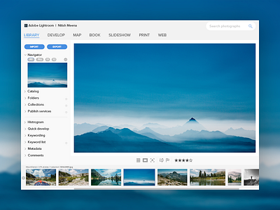 Adobe Lightroom redesign adobe blog lightroom microsoft minimal navigation photography photos redesign simple theme