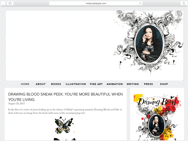 Molly Crabapple Header Animation animation gif molly crabapple svg svg animation watercolor web