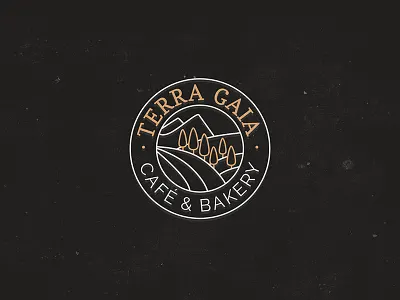 Terra gaia Logo bakery emblem food italian logo nature traditon tuscany