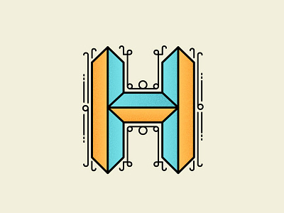 H lettering type typography