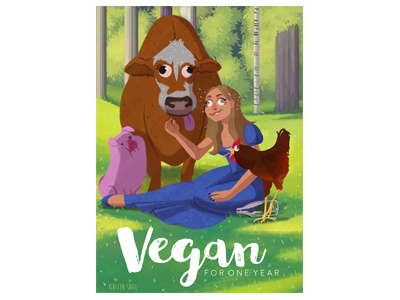 Vegan Princess animals comedy farm food funny health poster vegan