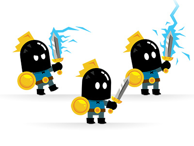 Knight Of Thunder Game Sprites game game asset game character game kit game sprites hero knight medieval medieval game sprites thunder