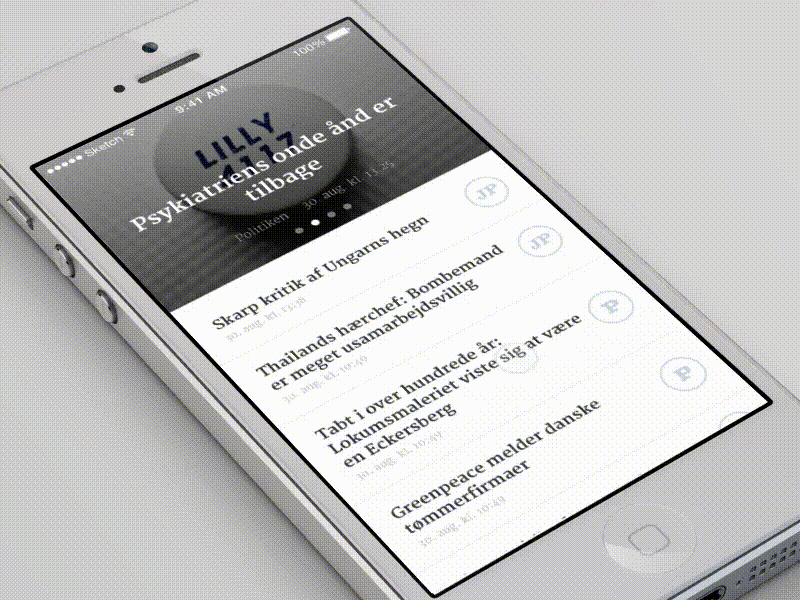 News App animation app ios news principle ui