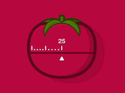 Pomodoro technique illustration quaderno timer tomato
