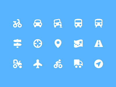 Pixi Icons - Transportation icon set icons pixi transportation ui