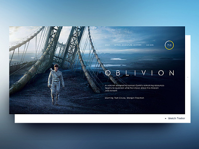 Movie Card - Oblivion debut movie card oblivion tom cruise ui