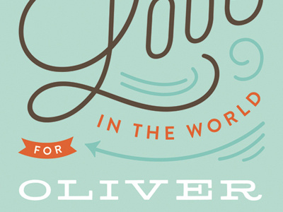World of Love art art print baby minted newborn typography