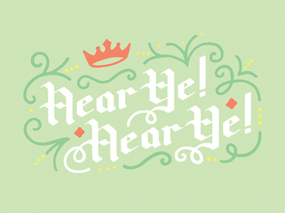 Hear Ye baby blackletter detroit card co gothic greeting card hand lettering hear ye lettering