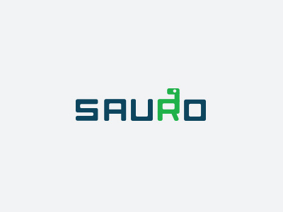 Sauro creative dino dinosaur green logo lovely mark minimal simple symbol typographic typographic logo