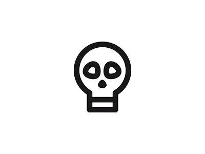 Skull 0002 black bw dead erik scad skull wagner white