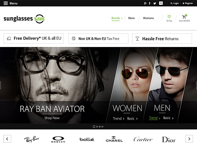save eyewear fashion glasses optician profile share social trending twitter ui user ux