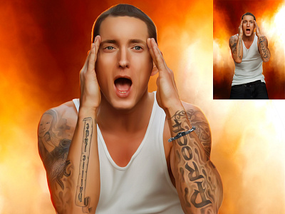 Eminem digital painting eminem painting