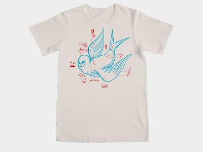 Classy Sparrow butterfly dagger heart mothef mustache rose shirt siren sparrow tattoo threadless tshirt