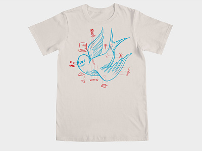 Classy Sparrow butterfly dagger heart mothef mustache rose shirt siren sparrow tattoo threadless tshirt