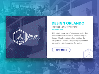 Design Orlando Product Sprint: Part 1 article card flat gradient interface meetup orlando overlay ui widget