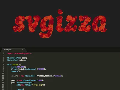 svgizza Coded Type Treatment code hype pepperoni pizza processing svg svgizza