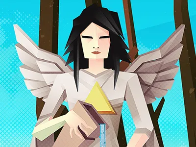 The Temperance angel geometric tarot temperance vector