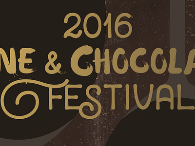 Wine & Chocolate Festival logo chocolate gold logo wine