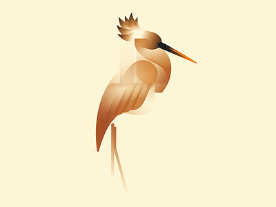 Bird abstract bird fade gradient orange sepia shade