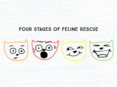 Four Stages Feline Rescue cat cats illustration