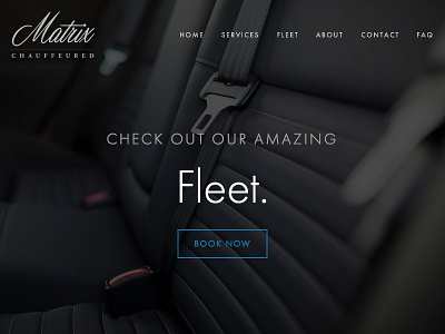 Matrix Chauffeured Website flat matrix photoshop cc 2015 web design