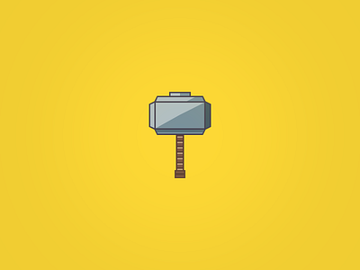 Mjölnir Icon. 64by64 64x64 aniconaday avengers design flat hammer icon iconaday marvel mjolnir thor