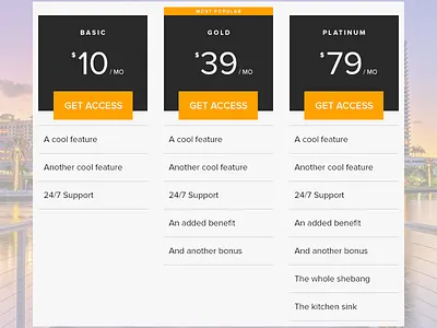UI Element Challenge -- Day 040 Pricing Table daily daily challenge pricing pricing table ui ui design web