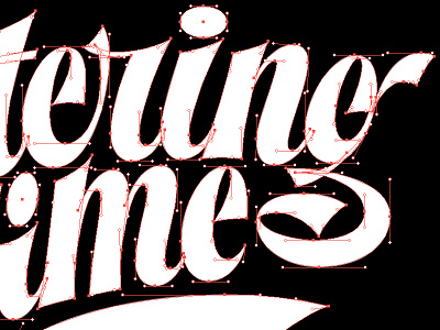 Lettering Time Bézier Curves Detail bezier curves lettering vector