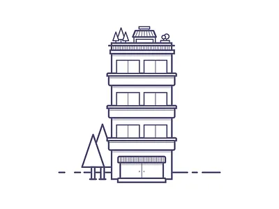 WIP: Apartment Block apartment building illustration lines