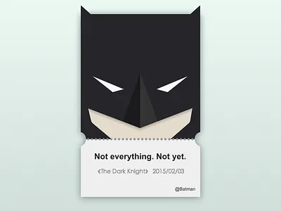 Batman batman movie ticket ui