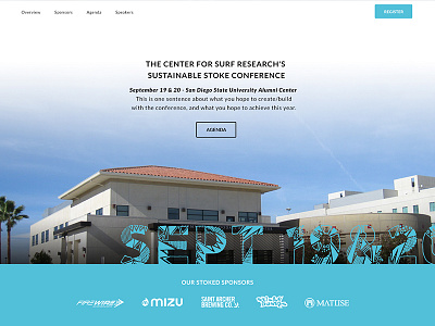 Stoked Dribbbs 3/3 design landing page san diego sdsu surf surfing sustainability web design