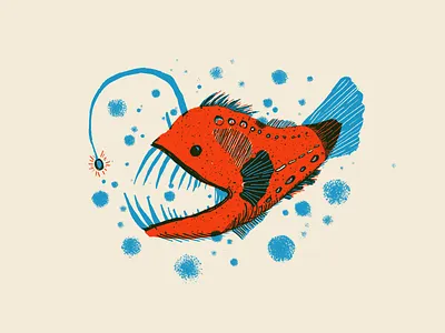 Weird Fishes #1 angler fish aquatic cartoon catharsis drawing fish illustration sea sealife underwater