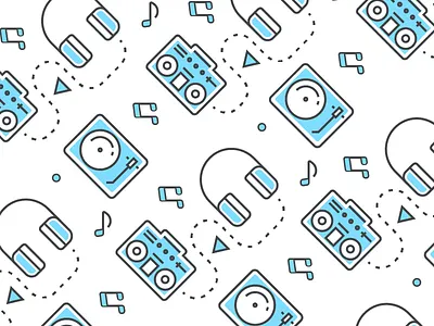 Music pattern album endless play music player playlist sound speaker sync