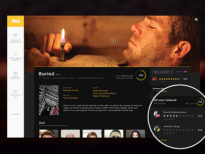 Imdb redesign dark redesign webdesign