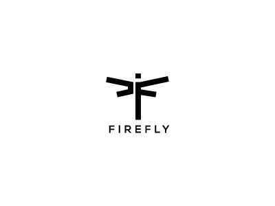 Firefly f fire fly logo monogram robot sport